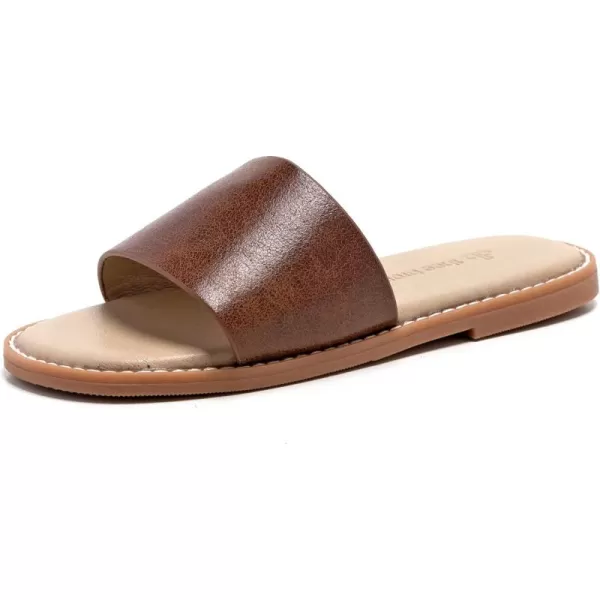 THEE BRON Princess Dress Slippers Slides Sandals for Little GirlsAa368brown