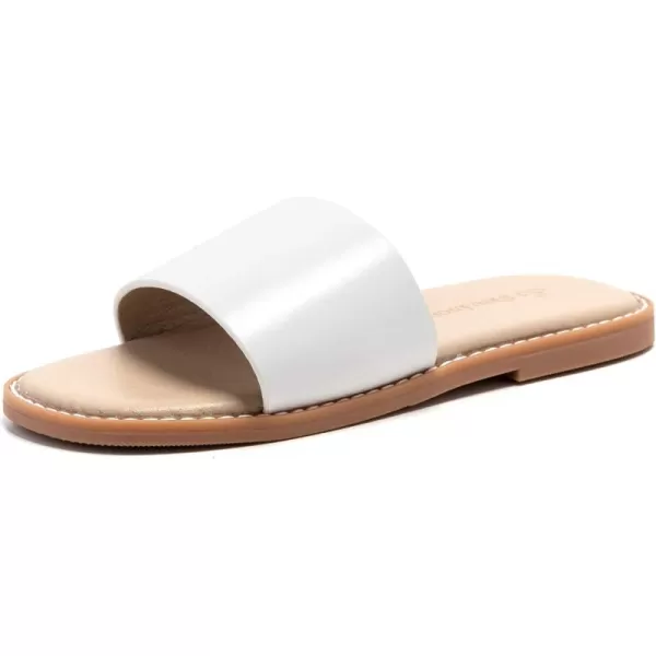 THEE BRON Princess Dress Slippers Slides Sandals for Little GirlsAa368white