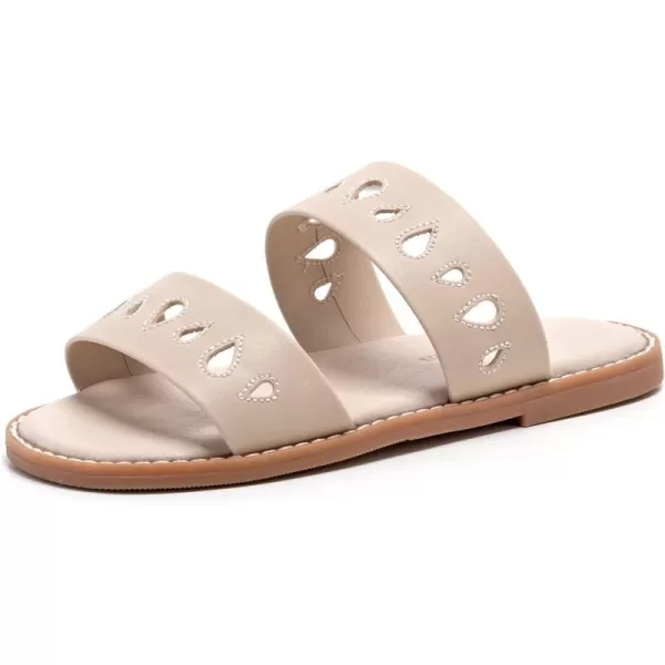 THEE BRON Princess Dress Slippers Slides Sandals for Little GirlsAa370beige