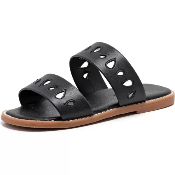 THEE BRON Princess Dress Slippers Slides Sandals for Little GirlsAa370black