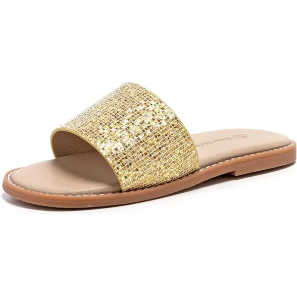 THEE BRON Princess Dress Slippers Slides Sandals for Little GirlsAa374gold
