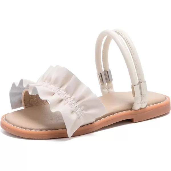 THEE BRON Princess Dress Slippers Slides Sandals for Little GirlsAa384beige