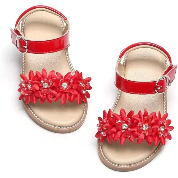 THEE BRON Sandals for Girls Sandalias de NiaTb2218red