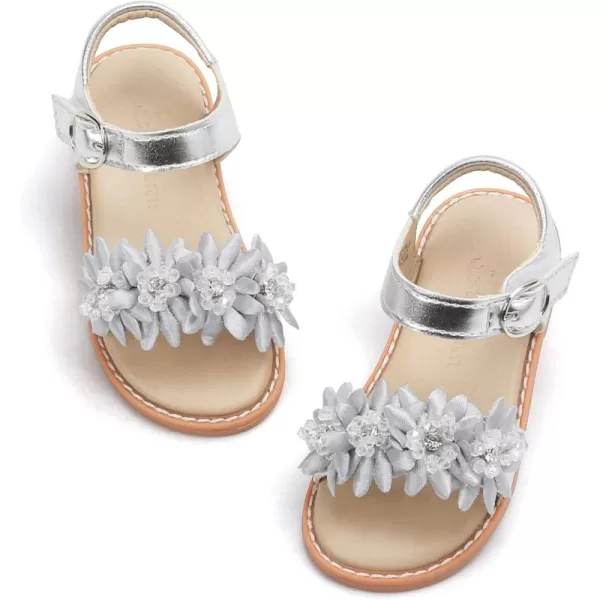 THEE BRON Sandals for Girls Sandalias de NiaTb2218silver
