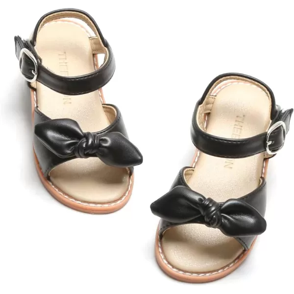 THEE BRON Toddler Girl Dress Sandals Sandalias para Nias503black