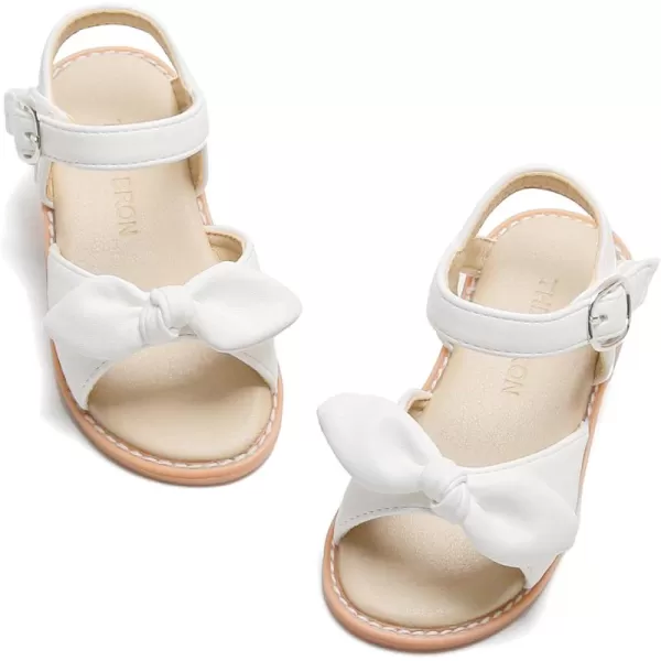 THEE BRON Toddler Girl Dress Sandals Sandalias para Nias503white