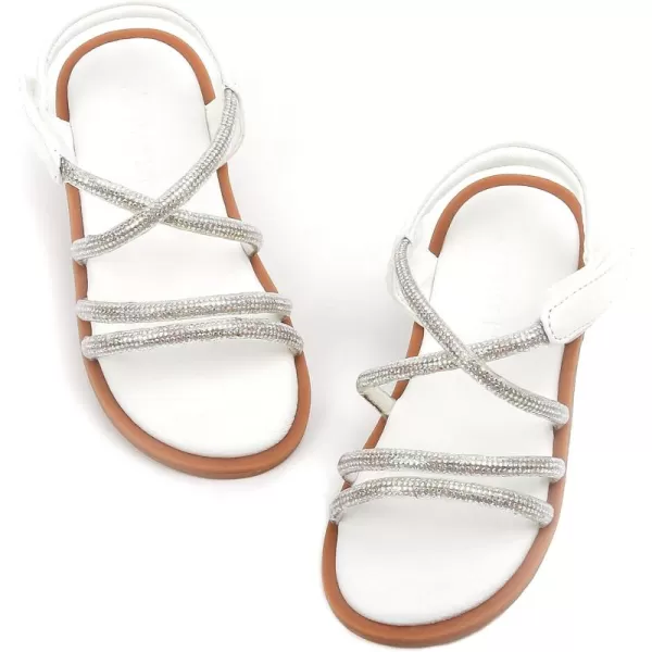 THEE BRON Toddler Girl Dress Sandals Sandalias para NiasAa392white