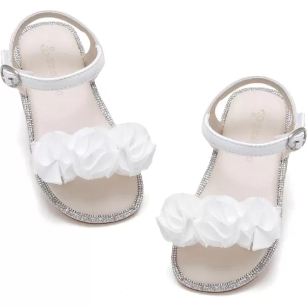 THEE BRON Toddler Girl Dress Sandals Sandalias para NiasAa418white
