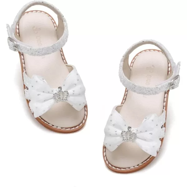 THEE BRON Toddler Girl Dress Sandals Sandalias para NiasAa424white