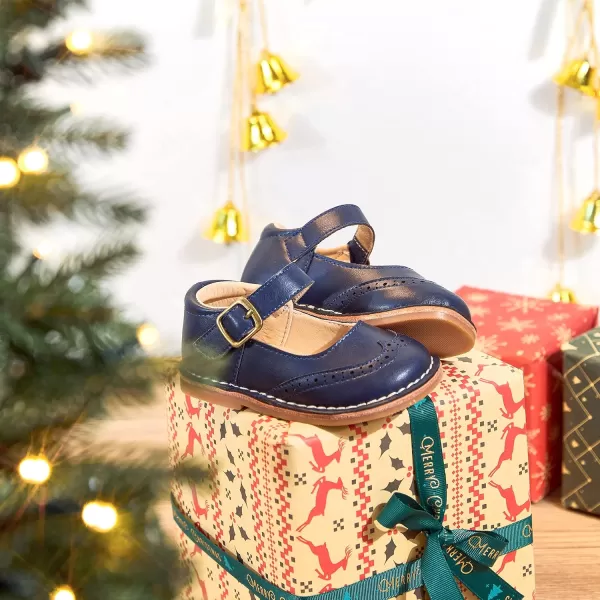 THEE BRON Girls Mary Jane Flats Toddler Kids School Uniform Party Dress ShoesA82blue