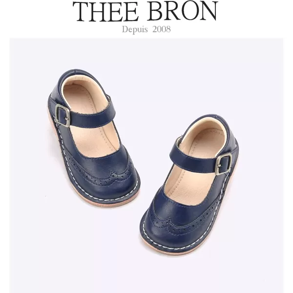 THEE BRON Girls Mary Jane Flats Toddler Kids School Uniform Party Dress ShoesA82blue