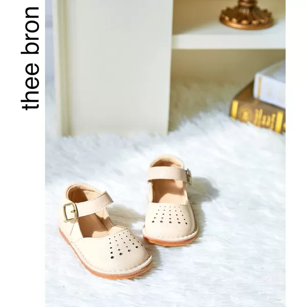 THEE BRON Girls Mary Jane Flats Toddler Kids School Uniform Party Dress ShoesAg221nude