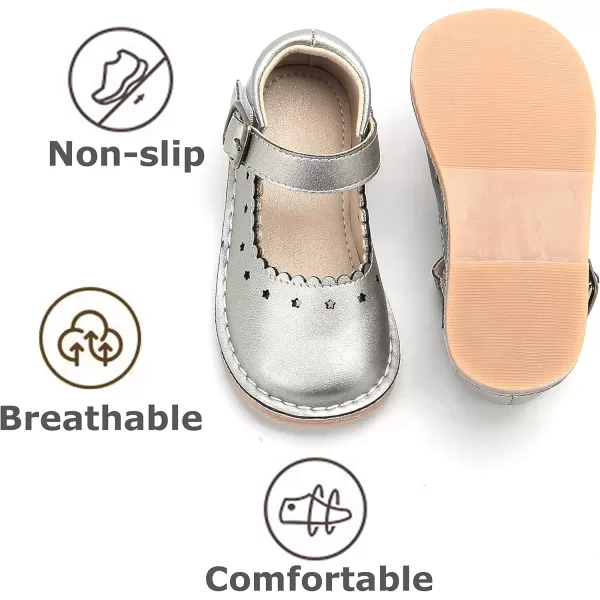 THEE BRON Girls Mary Jane Flats Toddler Kids School Uniform Party Dress ShoesAg223bronze