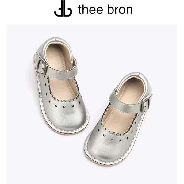 THEE BRON Girls Mary Jane Flats Toddler Kids School Uniform Party Dress ShoesAg223bronze