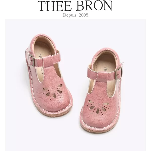 THEE BRON Girls Mary Jane Flats Toddler Kids School Uniform Party Dress ShoesAg230pink