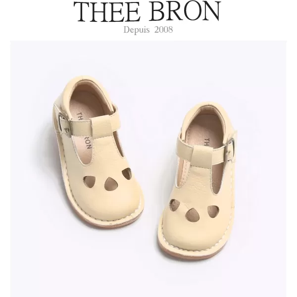 THEE BRON Girls Mary Jane Flats Toddler Kids School Uniform Party Dress ShoesAg232beige