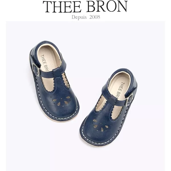 THEE BRON Girls Mary Jane Flats Toddler Kids School Uniform Party Dress ShoesAg284blue