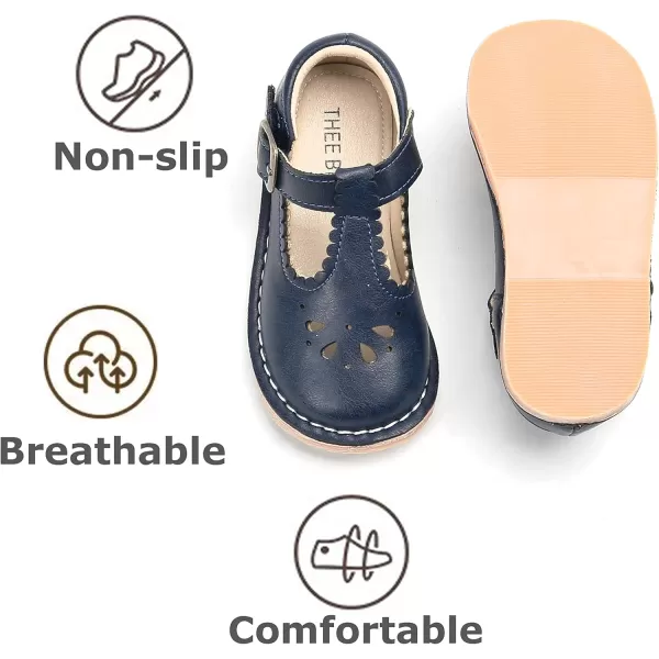 THEE BRON Girls Mary Jane Flats Toddler Kids School Uniform Party Dress ShoesAg284blue