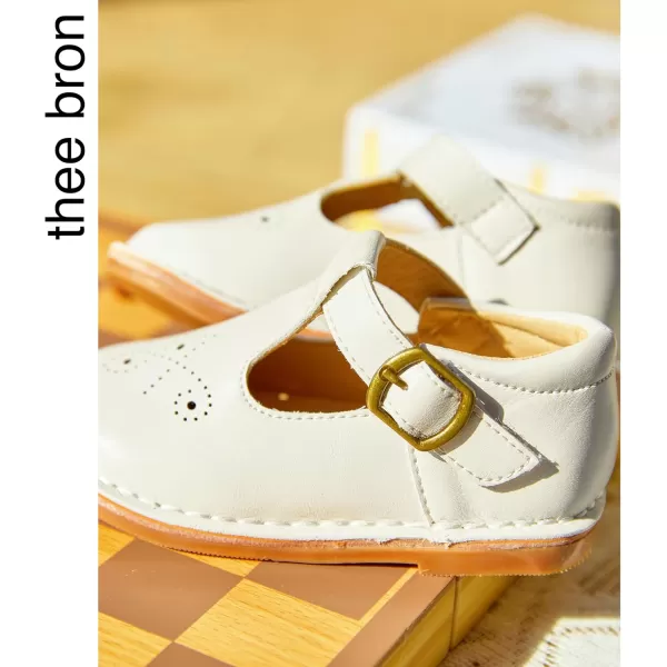 THEE BRON Girls Mary Jane Flats Toddler Kids School Uniform Party Dress ShoesAx316white