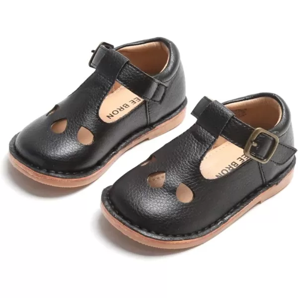 THEE BRON Girls Mary Jane Flats Toddler Kids School Uniform Party Dress ShoesAg232black
