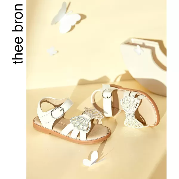 THEE BRON Girls Sandals Toddler Summer Dress ShoesAa308white