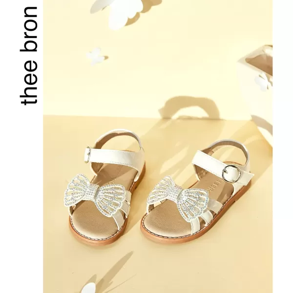 THEE BRON Girls Sandals Toddler Summer Dress ShoesAa308white