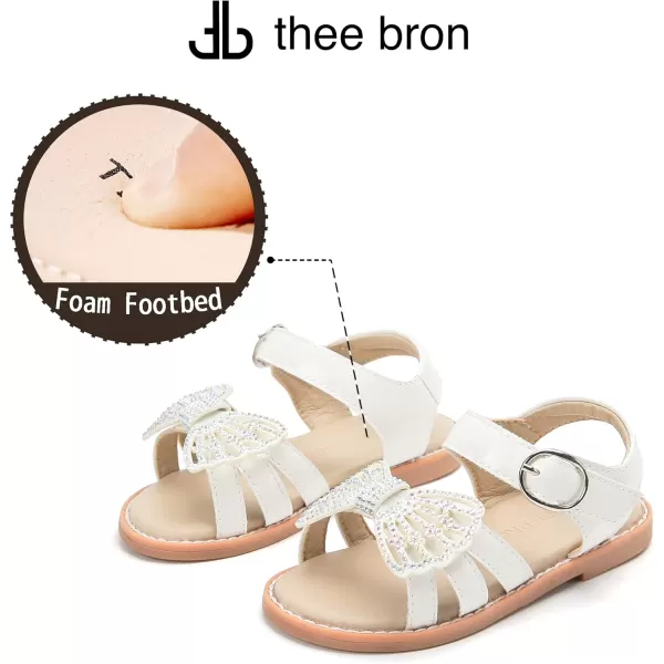 THEE BRON Girls Sandals Toddler Summer Dress ShoesAa308white