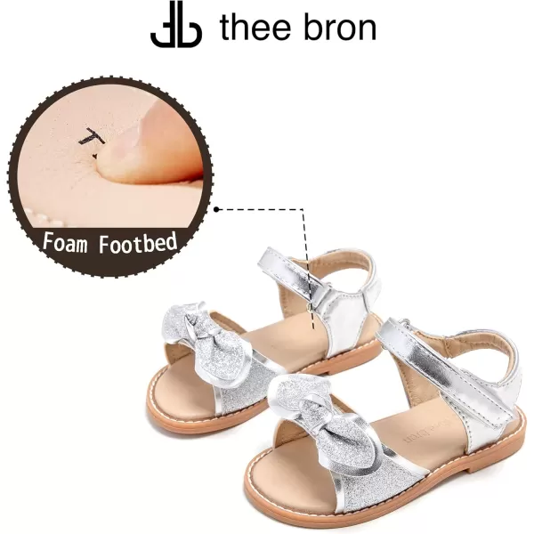 THEE BRON Girls Sandals Toddler Summer Dress ShoesAa386silver