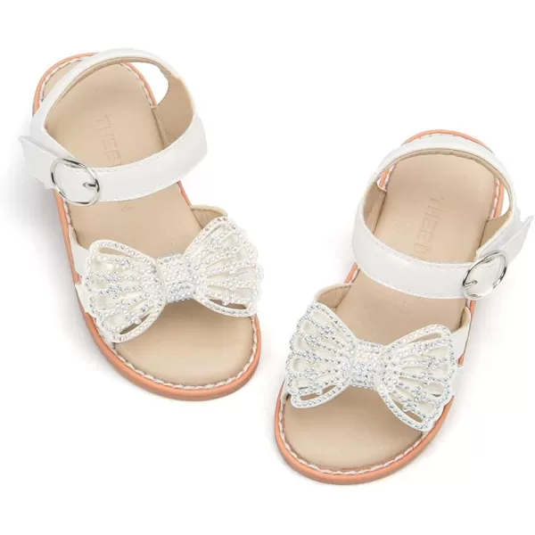 THEE BRON Girls Sandals Toddler Summer Dress ShoesAa308white