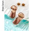 imageTHEE BRON Girls Comfort Sandals Kids Shoes Sandals Filles SandalesAa442dark Brown