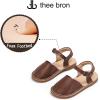 imageTHEE BRON Girls Comfort Sandals Kids Shoes Sandals Filles SandalesAa442dark Brown