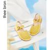 imageTHEE BRON Girls Sandals Toddler Summer Dress ShoesAa432yellow