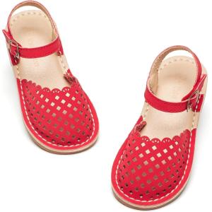 imageTHEE BRON Girls Sandals Toddler Summer Dress ShoesAa432red