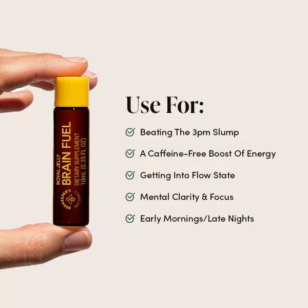 BEEKEEPERS NATURALS BLXR Brain Fuel  Memory Focus and Clarity Liquid Formula Supports Productivity Royal Jelly Ginkgo Biloba Bacopa Monnieri Keto Friendly Gluten ampamp CaffeineFree 6 ct21 Fl Oz Pack of 1