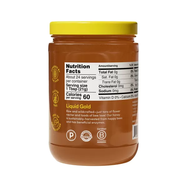 BEEKEEPERS NATURALS Wildflower Honey  Raw Wildcrafted and Unprocessed Rich in Nutrients and Beneficial Enzymes Notes of Mint ampamp Lavender100 Raw Pure Honey Paleofriendly GlutenFree 11lbs