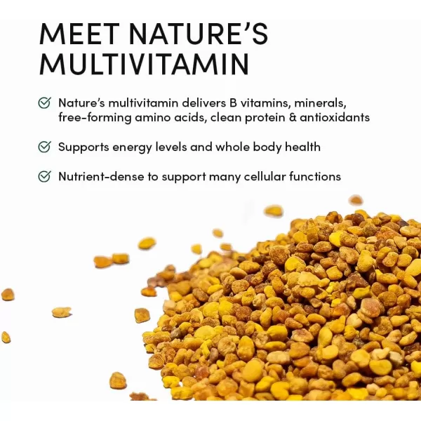 Beekeepers Naturals  100 Raw Bee Pollen Granules Natural Preserved Enzymes Source of Vitamin B Minerals Amino Acids ampamp Protein  Paleo ampamp Keto Friendly Gluten Free 52 oz
