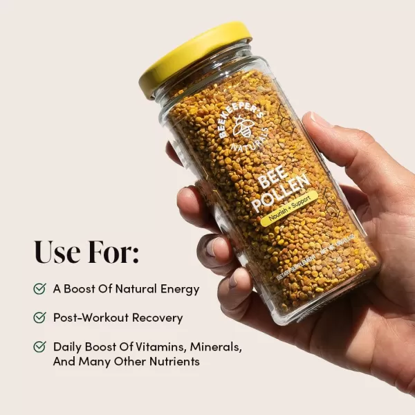 Beekeepers Naturals  100 Raw Bee Pollen Granules Natural Preserved Enzymes Source of Vitamin B Minerals Amino Acids ampamp Protein  Paleo ampamp Keto Friendly Gluten Free 52 oz