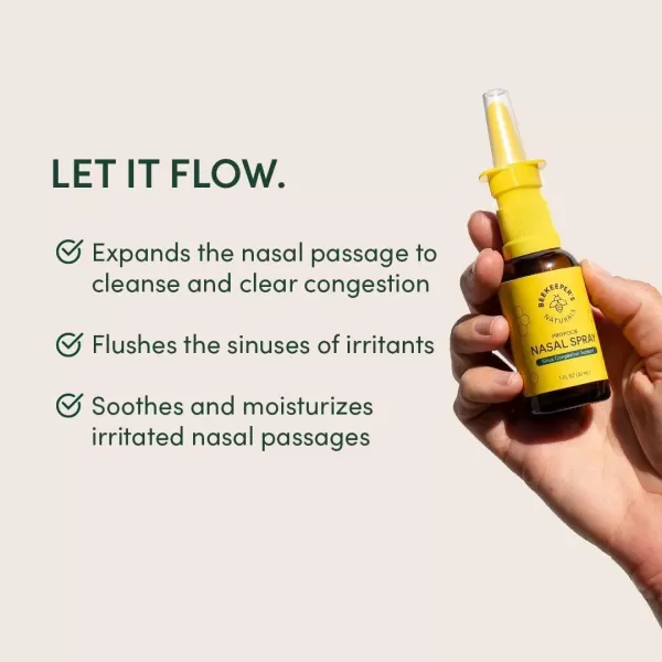 Beekeepers Naturals Sinus Support Kit  Natural Nasal Spray  Sinus Capsules  Elderberry Cough Drops  Seasonal Relief Decongestion Immune SupportSinus Bundle