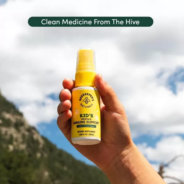 Kids Propolis Throat Spray  Natural Immune Support ampamp Sore Throat Relief  by BEEKEEPERS NATURALS  Has Antioxidants ampamp GlutenFree 106 oz Pack of 1 KidsKids Propolis 1 Pack