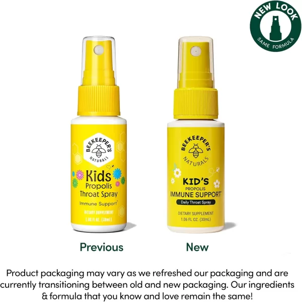 Kids Propolis Throat Spray  Natural Immune Support ampamp Sore Throat Relief  by BEEKEEPERS NATURALS  Has Antioxidants ampamp GlutenFree 106 oz Pack of 1 KidsKids Propolis 2 Packs