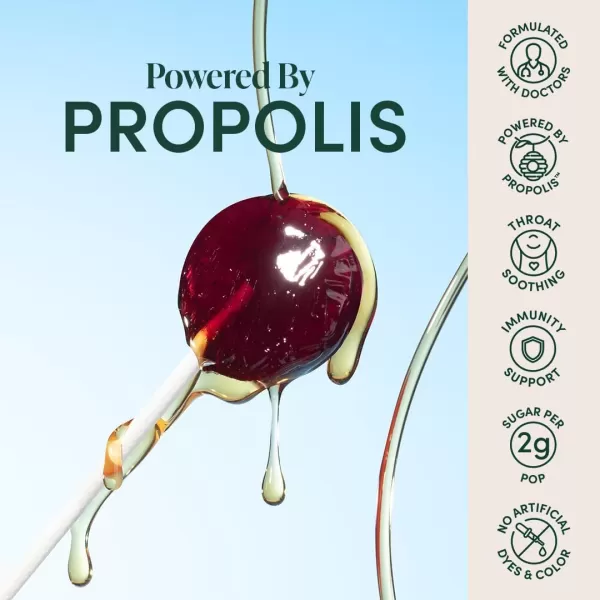 Kids Throat Soothing Lollipops by Beekeepers Naturals  Doctor Formulated Immune Support Vitamin D ampamp Honey Under 2g Sugar Clean Ingredients15 ctMixed Berry wElderberry