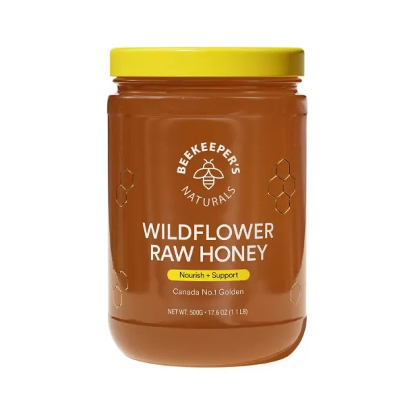 BEEKEEPERS NATURALS Wildflower Honey  Raw Wildcrafted and Unprocessed Rich in Nutrients and Beneficial Enzymes Notes of Mint ampamp Lavender100 Raw Pure Honey Paleofriendly GlutenFree 11lbs