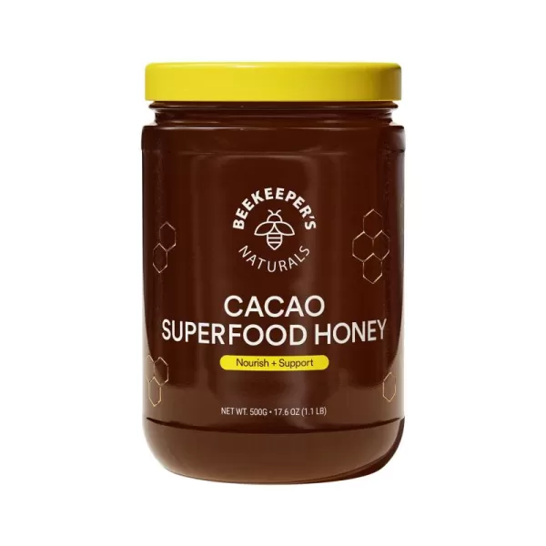 Beekeepers Naturals Superfood Cacao Honey  Organic Raw Ecuadorian Cacao with Antioxidants Iron and Calcium Free of Gluten Dairy ampamp Sugar 11lbs