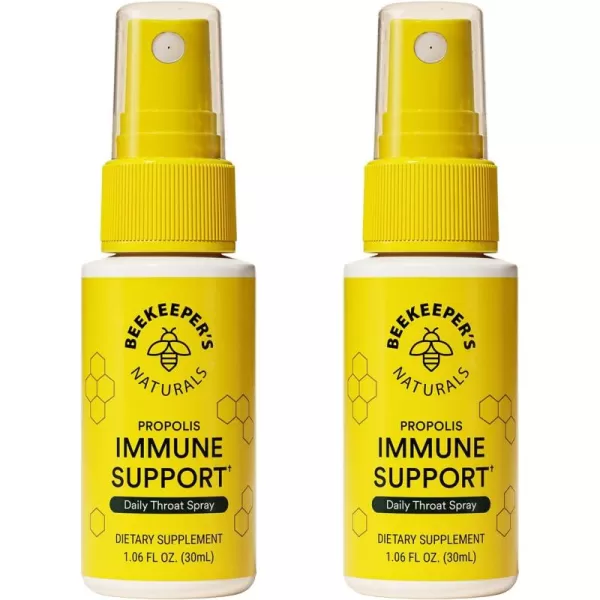 Kids Propolis Throat Spray  Natural Immune Support ampamp Sore Throat Relief  by BEEKEEPERS NATURALS  Has Antioxidants ampamp GlutenFree 106 oz Pack of 1 KidsAdult Propolis 2 Packs