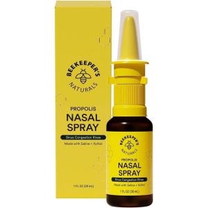 imageBeekeepers Naturals Kids Saline Nasal Mist Clears Stuff Noses Nasal Spray for Kids 1 wSaline Aloe ampamp Propolis 3 fl ozRegular