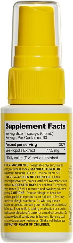 imagePropolis Throat Soother by Beekeepers Naturals  Maximum Throat Relief w Menthol Slippery Elm Bee Propolis Extract  Fastacting ampamp Cooling Comfort 10 ozPack of 1Kids Propolis 1 Pack