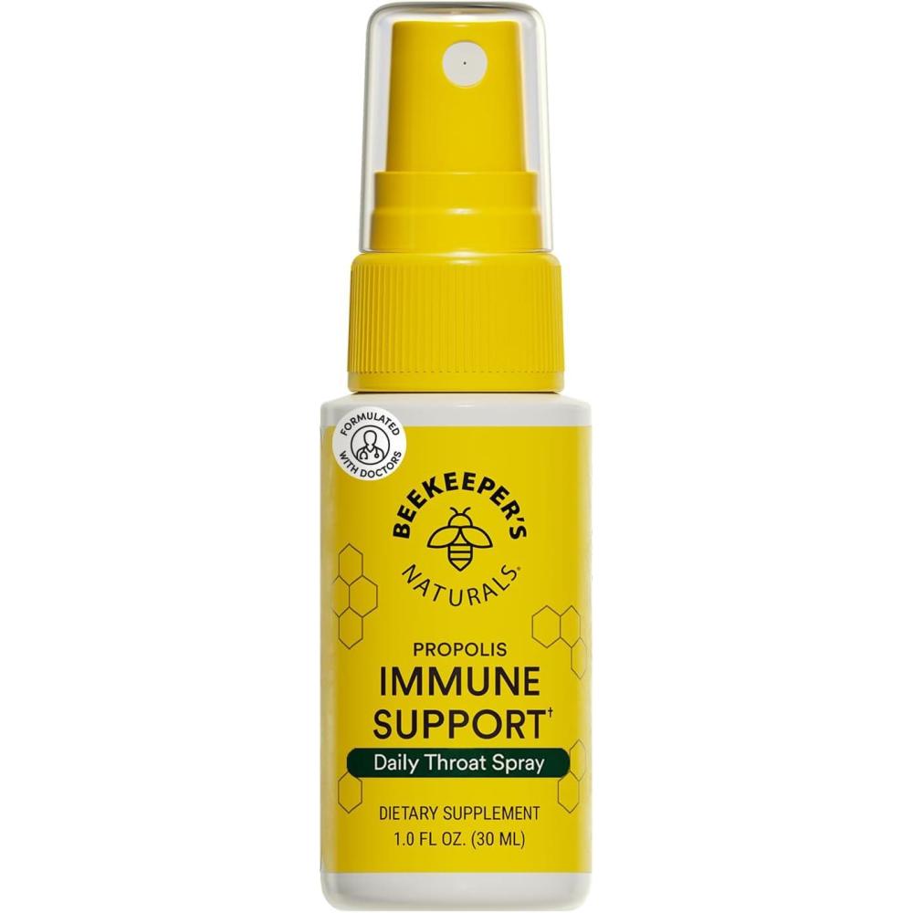 imagePropolis Throat Soother by Beekeepers Naturals  Maximum Throat Relief w Menthol Slippery Elm Bee Propolis Extract  Fastacting ampamp Cooling Comfort 10 ozPack of 1Adult Propolis 1 Pack