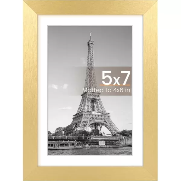 upsimples 8x10 Picture Frame Display Pictures 5x7 with Mat or 8x10 Without Mat Wall Hanging Photo Frame Red 1 PackGold