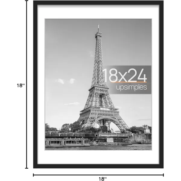 upsimples 8x10 Picture Frame Display Pictures 5x7 with Mat or 8x10 Without Mat Wall Hanging Photo Frame Red 1 PackBlack