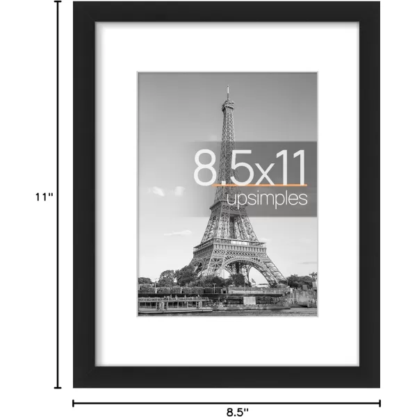 upsimples 8x10 Picture Frame Display Pictures 5x7 with Mat or 8x10 Without Mat Wall Hanging Photo Frame Red 1 PackBlack